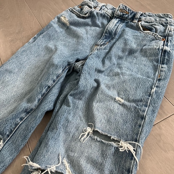 Light blue garage denim 90s straight jeans - Picture 2 of 4